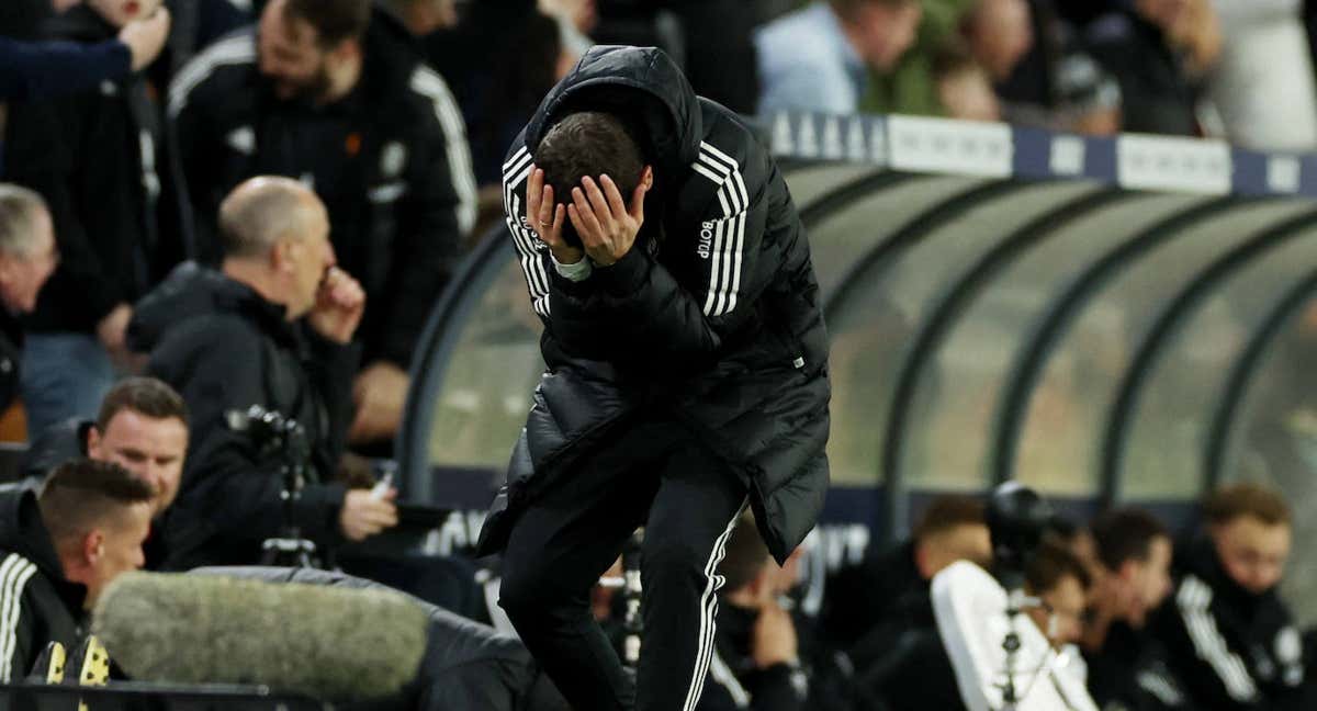 Javi Gracia se lamenta en el encuentro ante el Bournemouth. /REUTERS