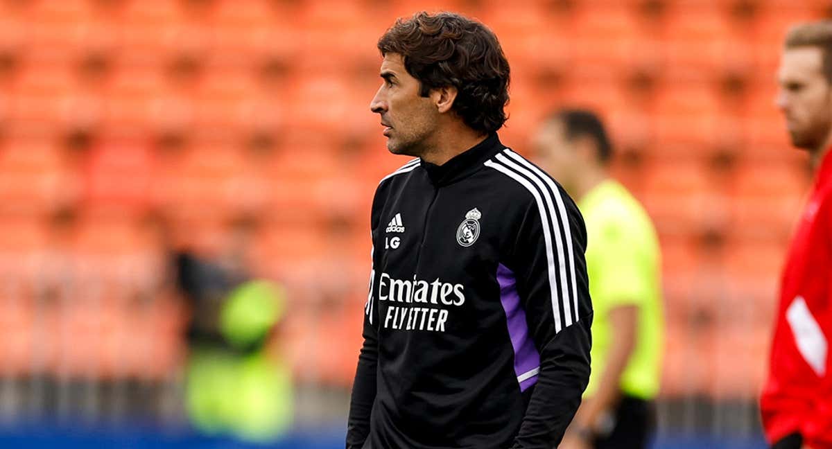 Raúl González, durante un partido del Castilla./Real Madrid