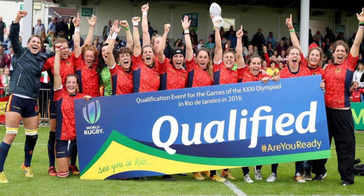 Leonas 7s celebrando su pase a Río 2016. /World Rugby