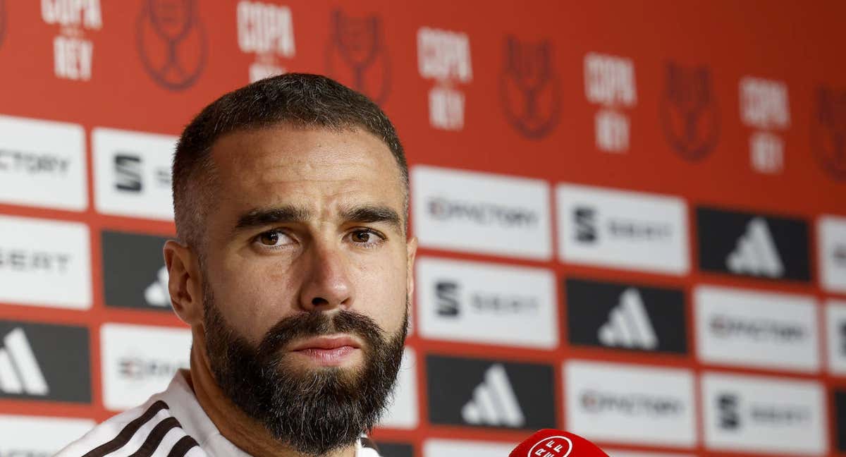 Dani Carvajal, en la rueda de prensa previa a la final de Copa./EFE
