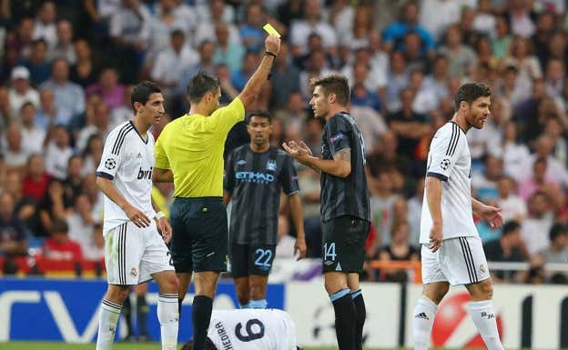 Javi García, durante el Real Madrid - Manchester City  GETTY