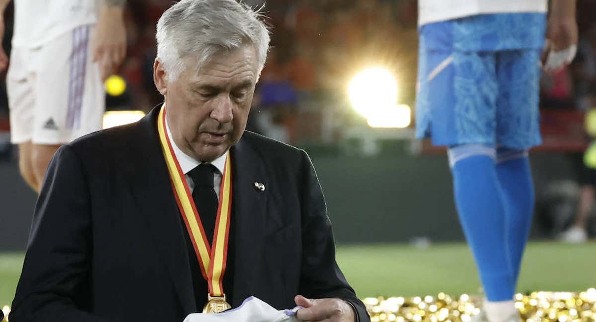 Ancelotti, en La Cartuja./REUTERS