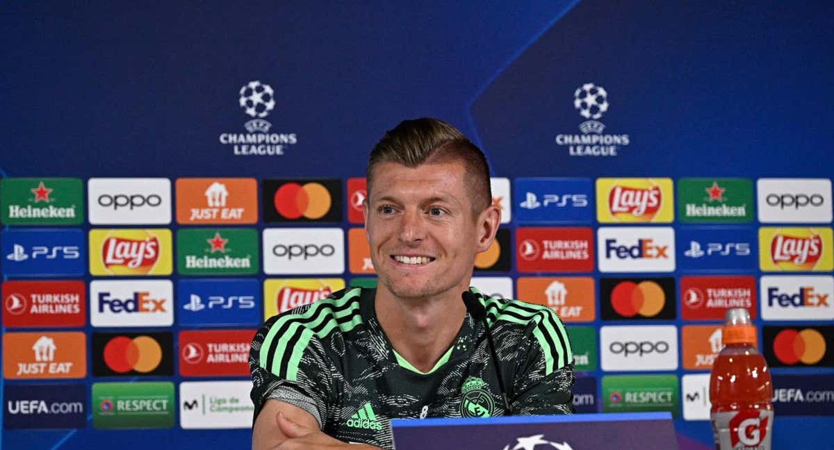 Kroos, en la comparecencia previa al partido ante el City./AFP