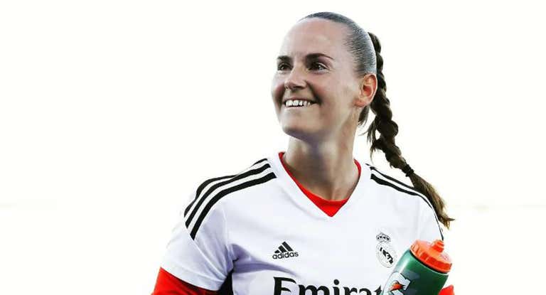 Méline Gérard durante un partido del Real Madrid esta temporada.