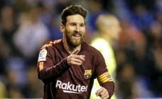 Un 'hat trick' de Messi marca el camino del Barça para cantar el alirón como visitante