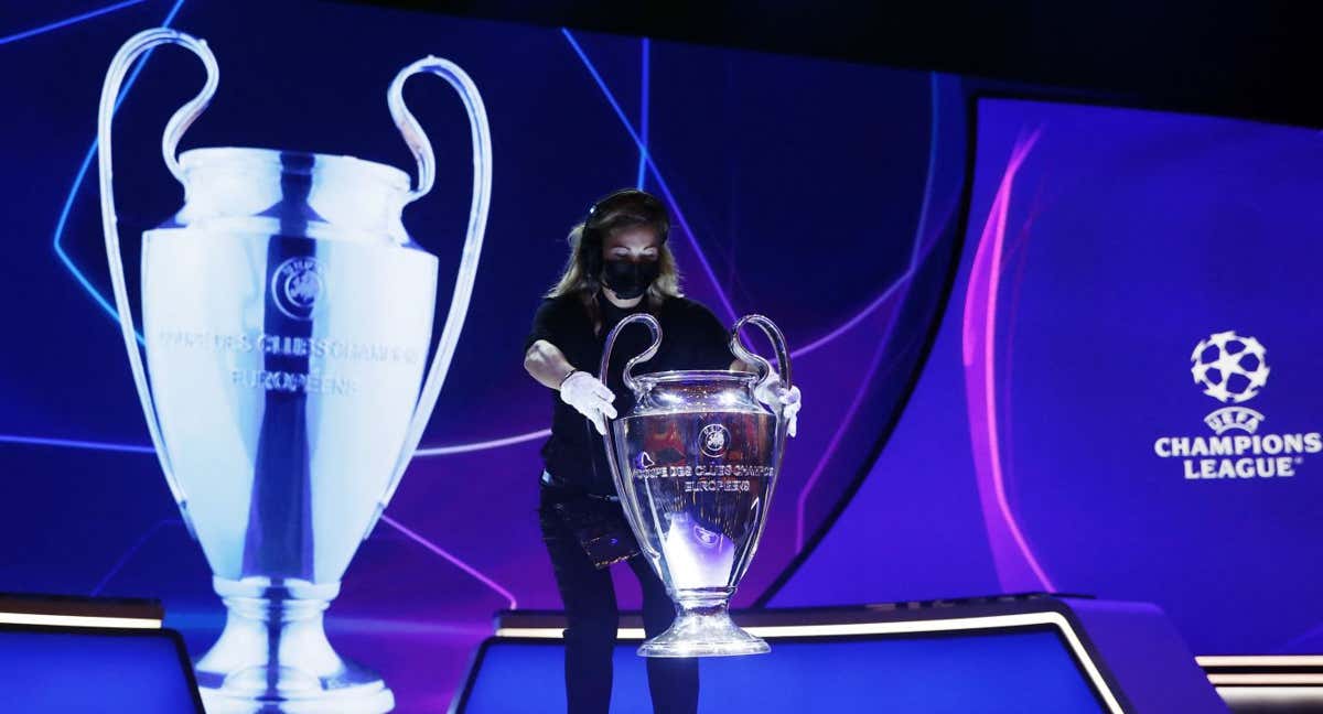 El trofeo de la Champions./AFP