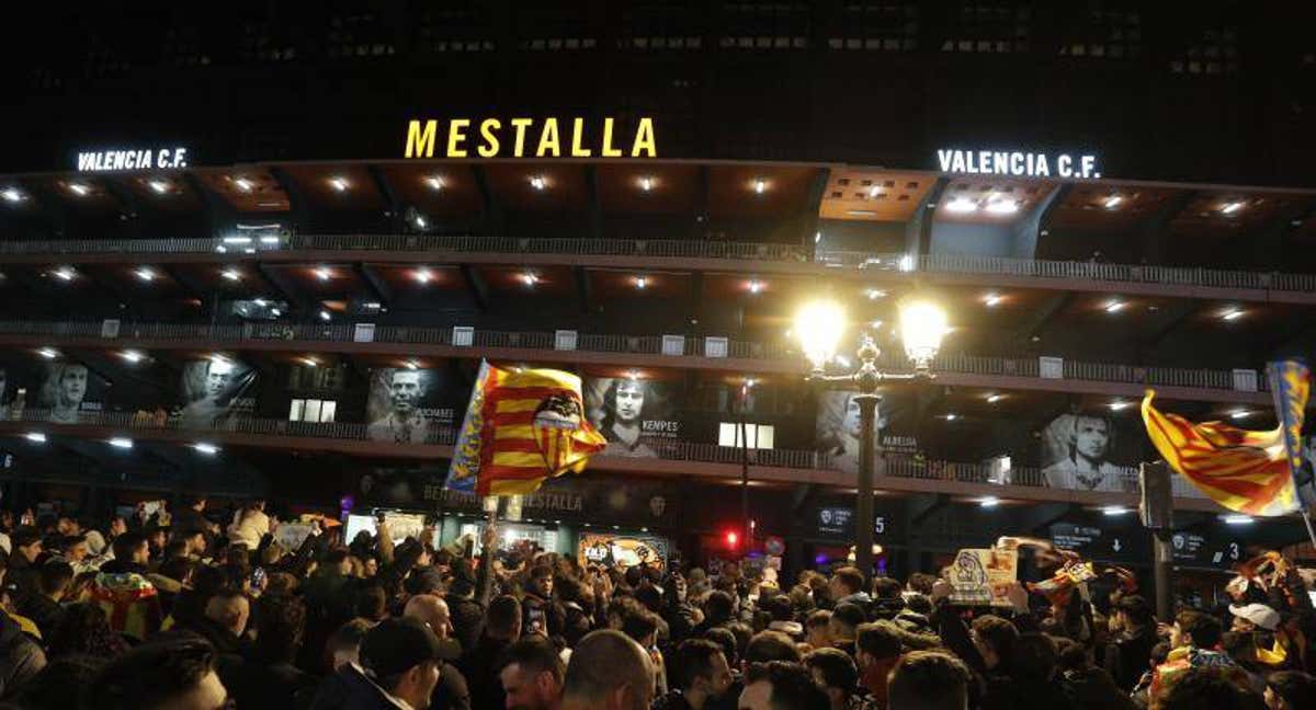 Mestalla en su entrada principal. /Archivo.