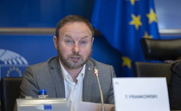 Tomasz Frankowski, en una intervención en la Eurocámara.  EP