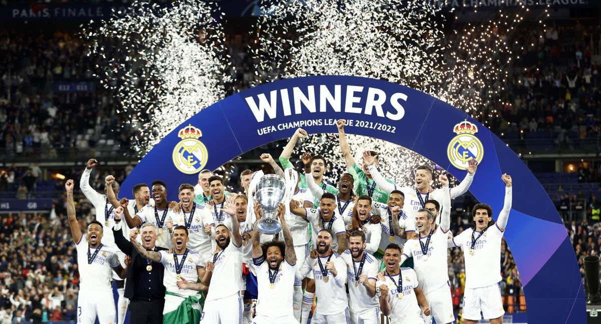 El Real Madrid levanta su Champions número 14 en París./EFE