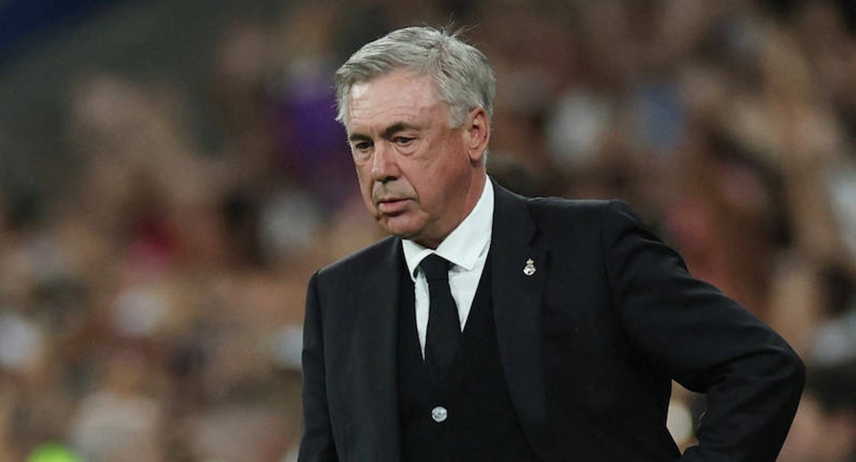 Carlo Ancelotti en el Santiago Bernabéu.