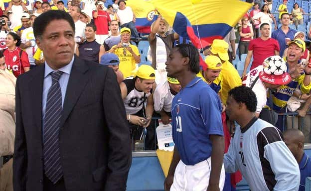 Maturana, en un partido de Colombia en el Vicente Calderón. EFE