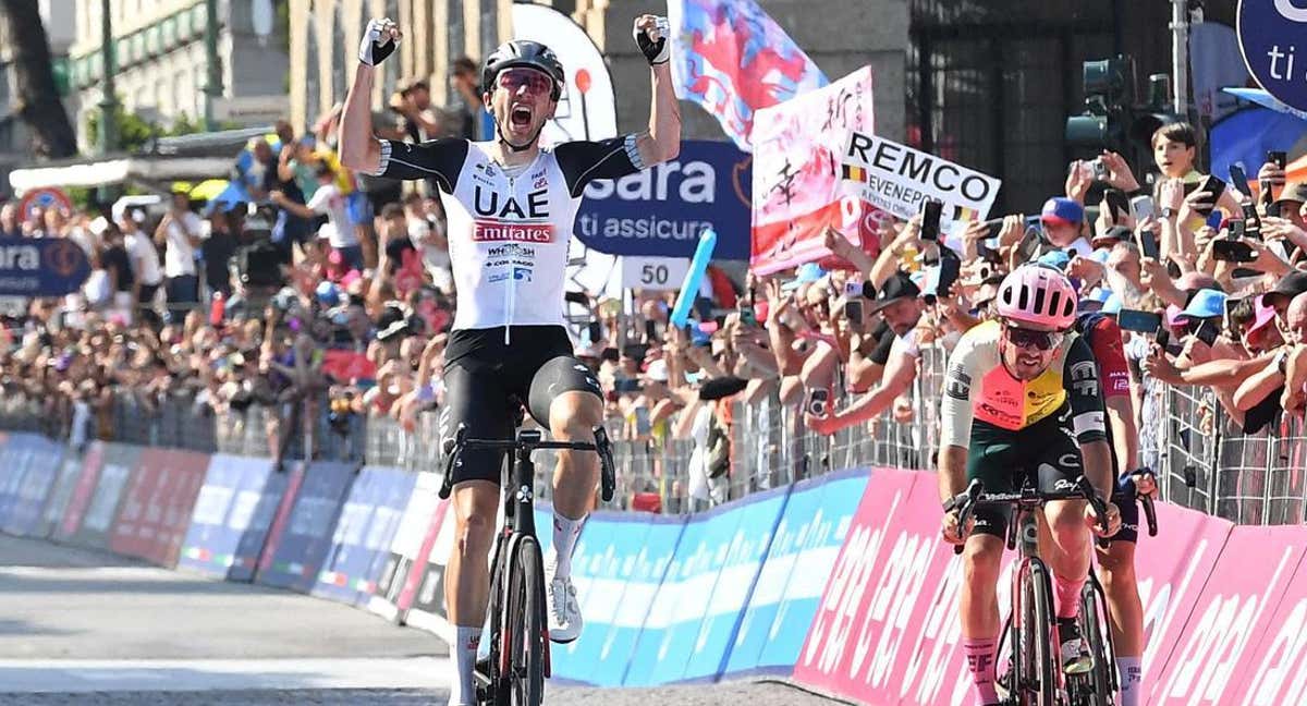 McNulty en la línea de meta de la decimoquinta etapa del Giro. /EFE