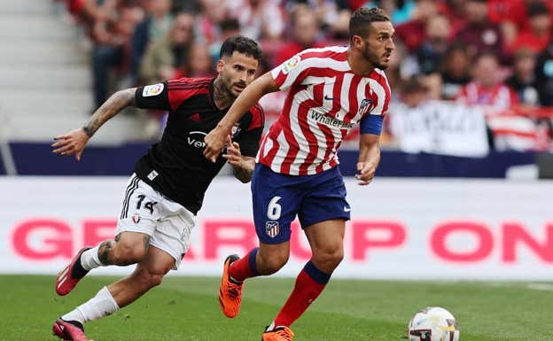 Koke, alternativa a la posible baja de Pedri.  REUTERS