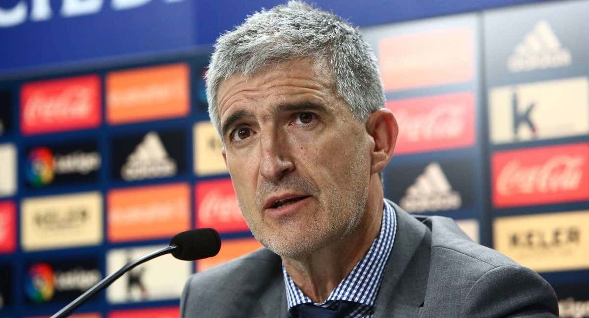 Roberto Olabe en su presentación como director de fútbol de la Real Sociedad.