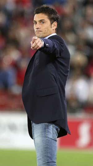 Francisco Rodríguez dirigiendo un encuentro del Almería en 2013.  EFE