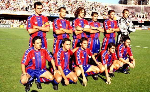 El once del Barça Atlètic en el partido de ida.  FC BARCELONA