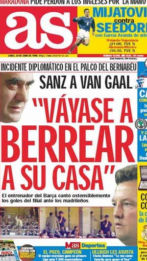 La portada del Diario As al día siguiente del encuentro.  AS