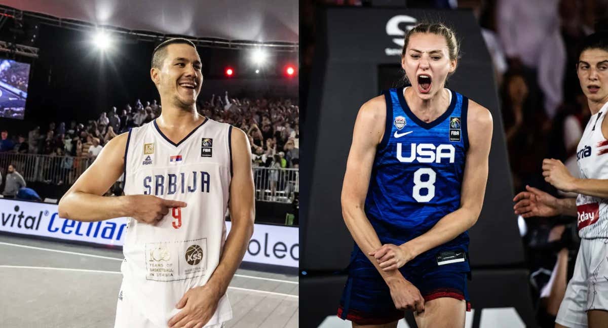 Mihailo Vasic y Cameron Brink, dos de las grandes estrellas del Mundial 3x3.