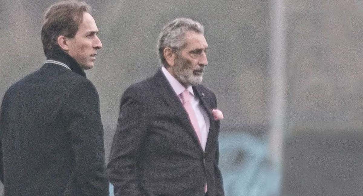 Antonio Chaves, junto a Mouriño, en el vídeo de despedida. /CELTA