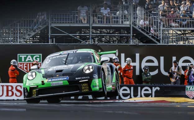 Jorge Lorenzo, en las calles de Mónaco, con el Porsche 911 GT3 Cup.  Porsche Supercup