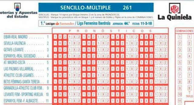 Nuevos avances para que la Quiniela incluya, por fin, partidos de la Liga F