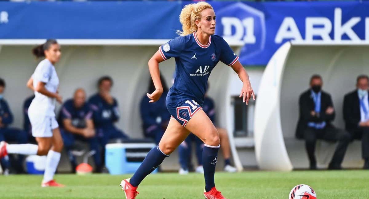 Kheira Hamraoui durante un partido.