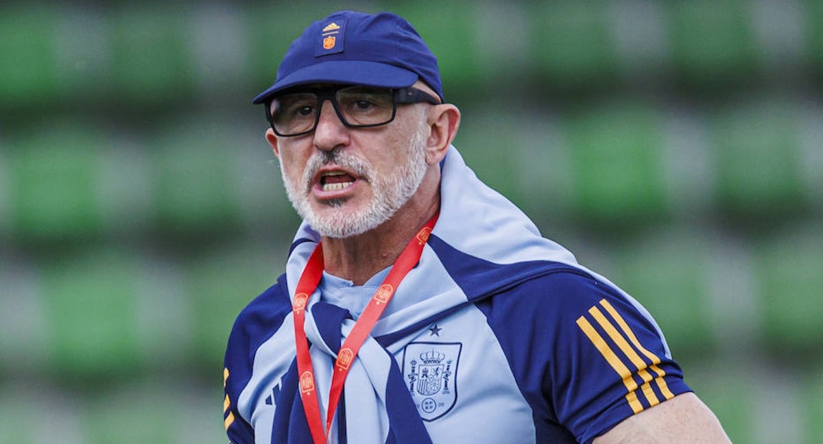 De la Fuente, en un entrenamiento.
