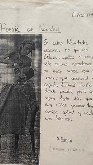 Carta a los Reyes Magos el 17 de diciembre de 1992. RELEVO / MATILLA