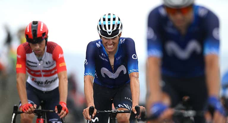 Enric Mas, en la meta de la séptima etapa del Critérium du Dauphiné.