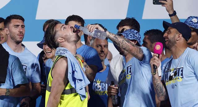 Grealish, el gran protagonista de las celebraciones del Manchester City