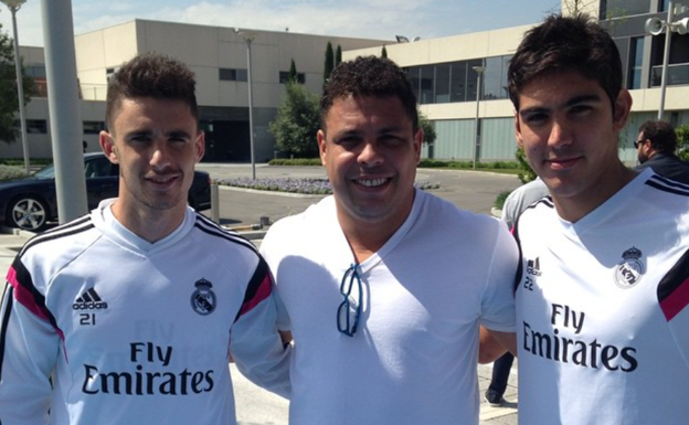 Dani Suárez, junto a Ronaldo y Jaime Sánchez. Instagram: @danisuga5