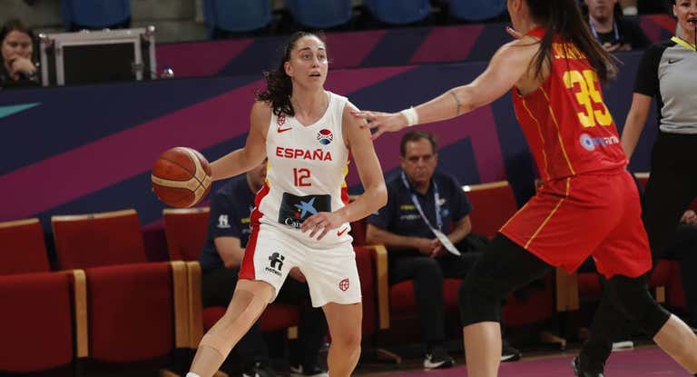 Maite Cazorla, en el partido ante Montenegro.