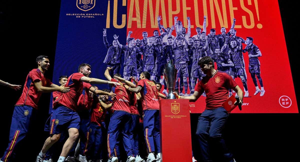 España celebra la Nations League en el WiZink Center./OSCAR DEL POZO / AFP