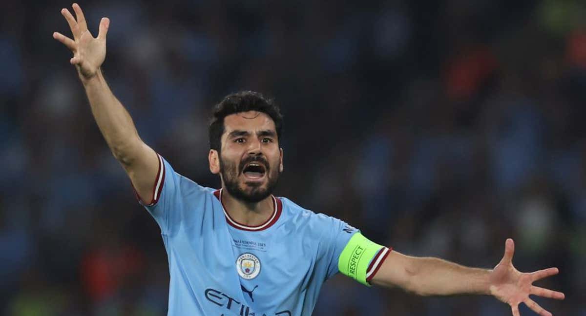 Ilkay Gündogan durante la final de la Champions.