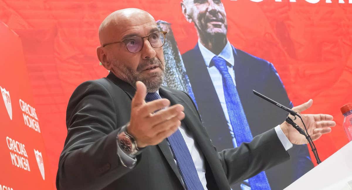 Monchi, en un momento de su despedida.