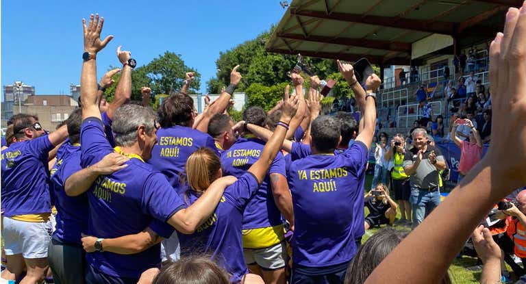 El Pozuelo Rugby Union celebra su ascenso a DH.