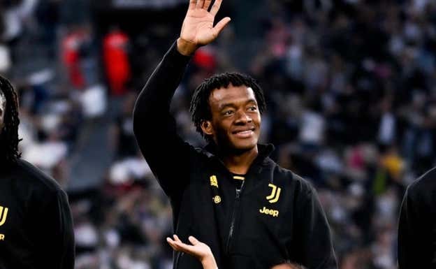 Cuadrado durante su último partido en Turín.
