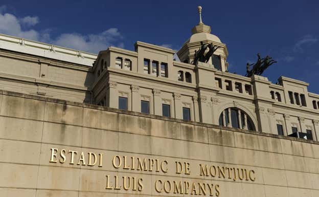 Fachada del estadio Olímpico de Montjuïc Lluís Companys.