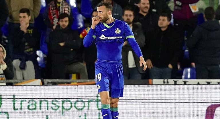 Borja Mayoral celebra un gol la pasada temporada.