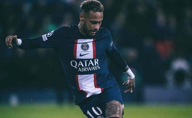 Neymar durante un partido del PSG.
