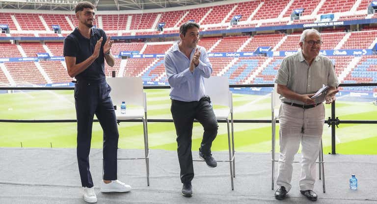 Braulio y Luis Sabalza en la presentación de Alejandro Catena.