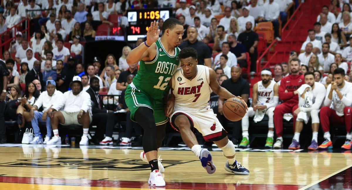 Grant Williams, refuerzo de Dallas Mavericks, en acción durante los últimos playoff con Boston Celtics.