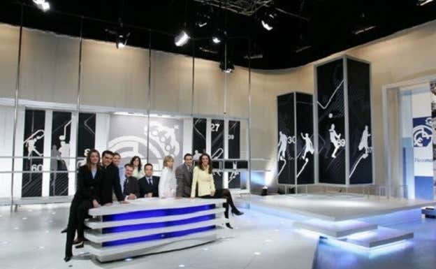 Una imagen panorámica del plató principal de Realmadrid TV.