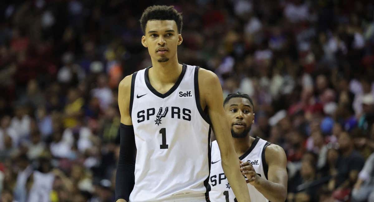 Wembanyama durante su debut con los Spurs en la Summer League./AFP