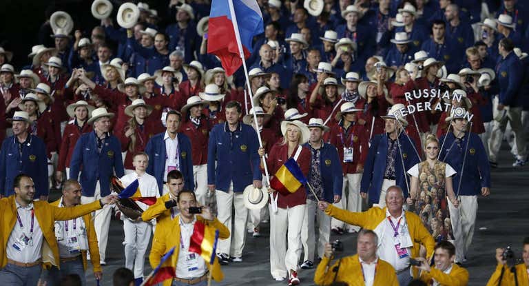 La delegación rusa en los JJOO de Londres 2012.