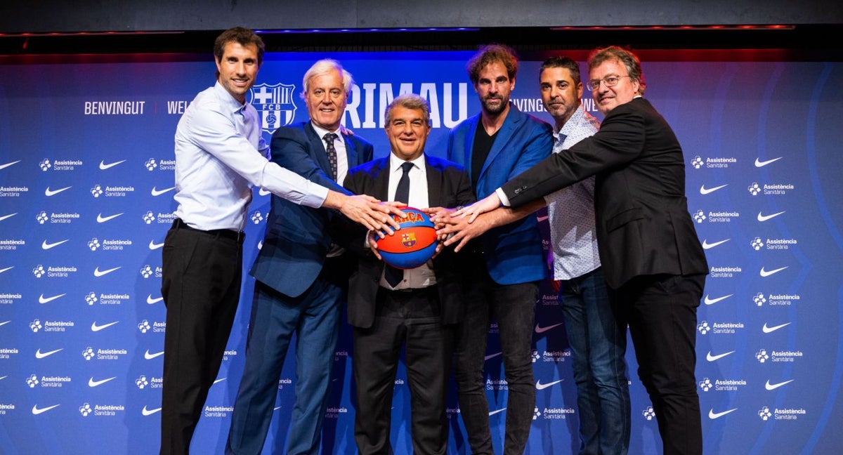 Presentación de Roger Grimau como entrenador del Barça Basket.