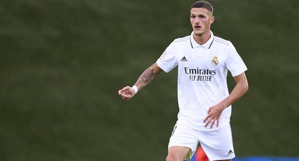 Rafa Marín, en un partido de la temporada 2022-23 con el Castilla.