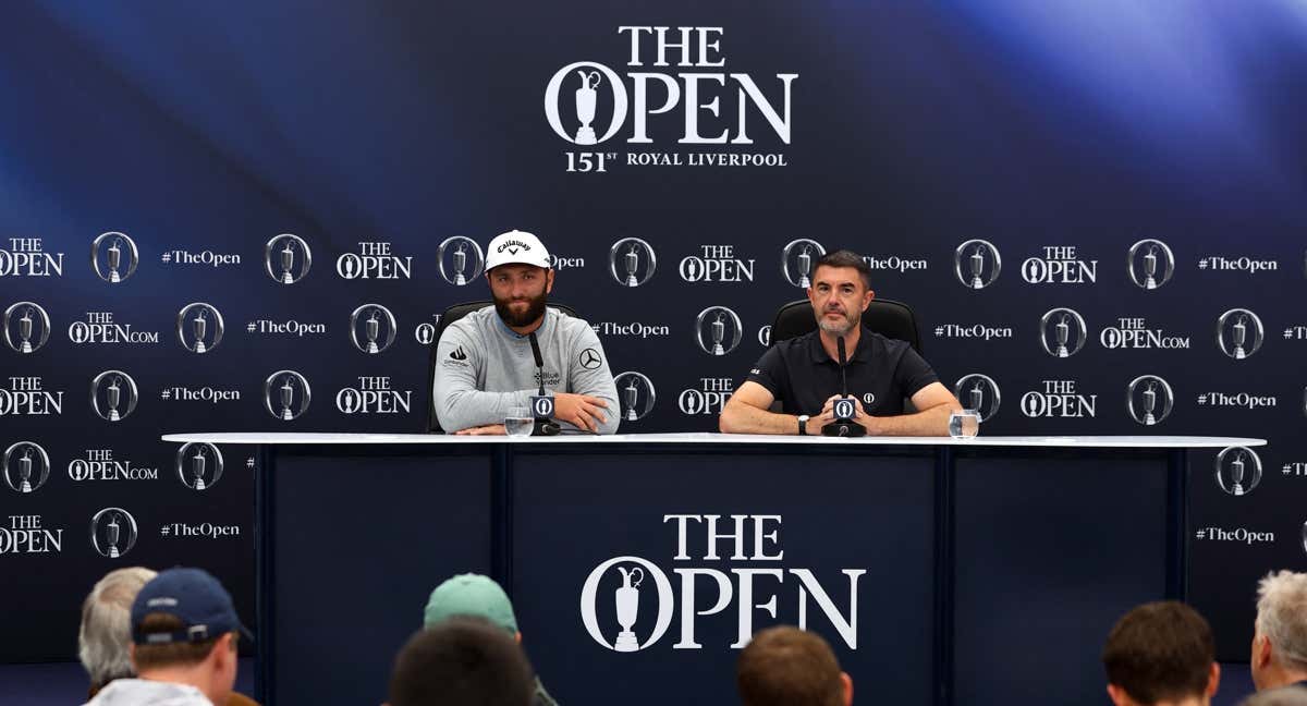 Jon Rahm, en su rueda de prensa previa al Open Británico./REUTERS