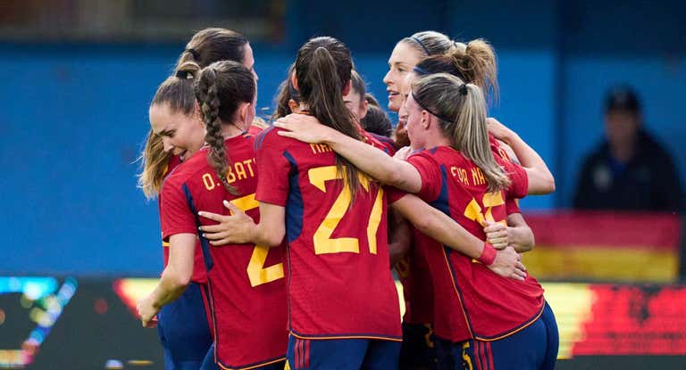 La Selección celebra gol de Alexia ante Panamá.