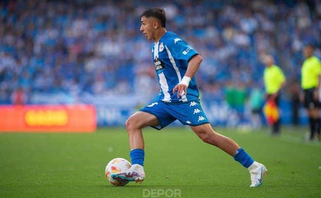 Yeremay, en un partido con el Dépor.  RC DEPORTIVO